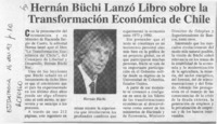 Hernán Büchi lanzó libro sobre la transformacion económica de Chile  [artículo].