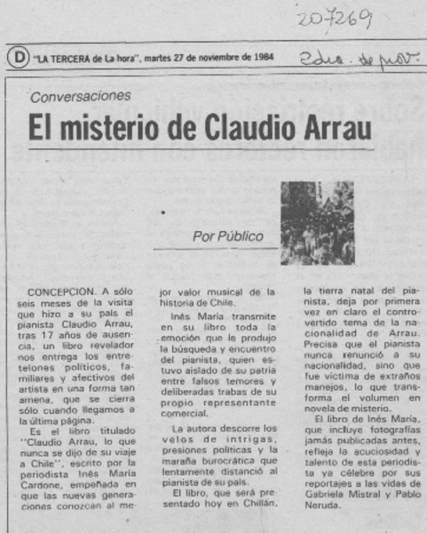 El Misterio de Claudio Arrau