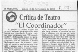 "El coordinador"  [artículo] Carola Oyarzún L.