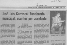 José Luis Carrasco, funcionario municipal, escritor por accidente
