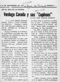 Verdugo Cavada y sus "Copihues"  [artículo] José Vargas Badilla.