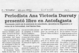 Periodista Ana Victoria Durruty presentó libro en Antofagasta