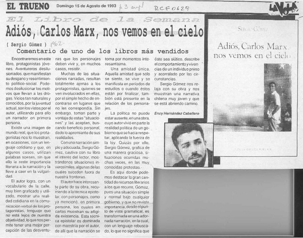Adiós, Carlos Marx, nos vemos en el cielo  [artículo] Ency Hernández Caballero.
