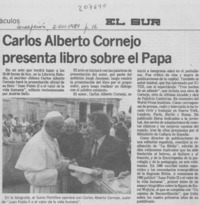 Carlos Alberto Cornejo presenta libro sobre el Papa