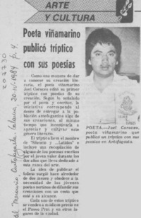 Poeta viñamarino publicó tríptico con sus poesías