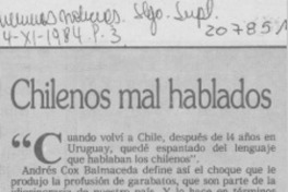 Chilenos mal hablados