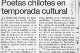 Poetas chilotes en temporada cultural  [artículo].