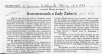 Rememorando a Sady Zañartu  [artículo] Yolanda Didier Batteaux.