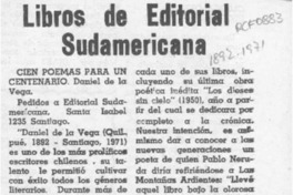 Libros de Editorial Sudamericana  [artículo].
