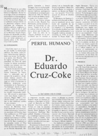 Perfil humano Dr. Eduardo Cruz-Coke