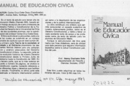 "Manual de educación cívica"