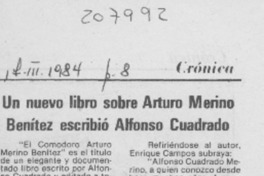 Un Nuevo libro sobre Arturo Merino Benítez escribió Alfonso Cuadrado