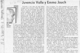 Juvencio Valle y Emma Jauch  [artículo] Raúl Morales Alvarez.