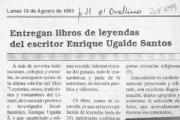 Entregan libros del escritor Enrique Ugalde Santos