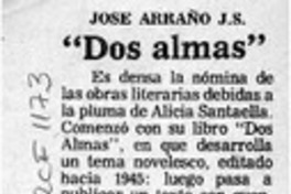 "Dos almas"  [artículo] José Arraño.