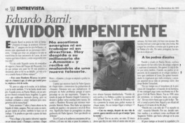Eduardo Barril, vividor impenitente  [artículo] Carmen Rodríguez.