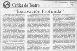 "Excavación profunda"  [artículo] Carola Oyarzún L.