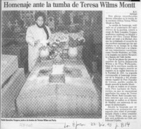 Homenaje ante la tumba de Teresa Wilms Montt  [artículo] R. V.
