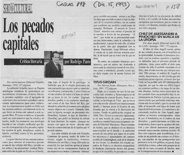 Los pecados capitales  [artículo] Rodrigo Pinto.