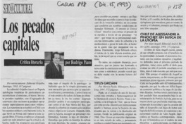 Los pecados capitales  [artículo] Rodrigo Pinto.