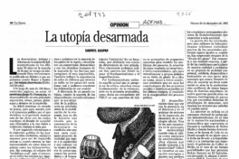 La utopía desarmada  [artículo] Gabriel Gaspar.