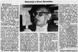 Homenaje a Oscar Bermúdez