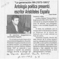 Antología poética presentó escritor Aristóteles España