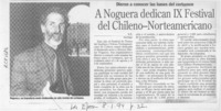 A Noguera dedican IX Festival del Chileno-Norteamericano  [artículo] Y. Z.