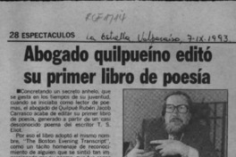 Abogado quilpueíno editó su primer libro de poesía  [artículo].