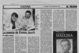 La poesía de Emma Jauch  [artículo] Joaquín Contreras.