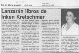 Lanzarán libros de Inken Kretschmer  [artículo].