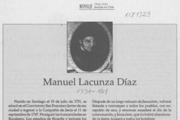 Manuel Lacunza Díaz  [artículo].