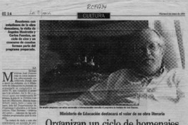 Organizan un ciclo de homenajes a José Donoso por sus 70 años  [artículo] X. P.