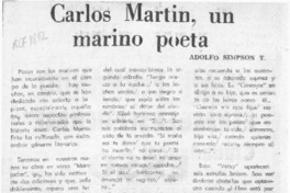 Carlos Martin, un marino poeta  [artículo] Adolfo Simpson T.