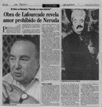 Obra de Lafourcade revela amor prohibido de Neruda  [artículo].