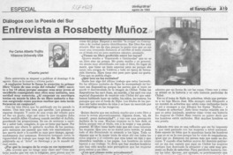 Entrevista a Rosabetty Muñoz  [artículo] Carlos Alberto Trujillo.