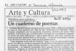 Un cuaderno de poemas  [artículo] Marcelo Novoa.