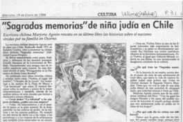 "Sagradas memorias" de niña judía en Chile