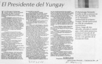 El presidente del Yungay  [artículo] Miguel Laborde.