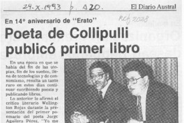 Poeta de Collipulli publicó primer libro  [artículo].