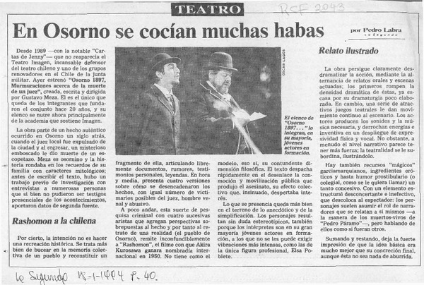 En Osorno se cocían muchas habas  [artículo] Pedro Labra.