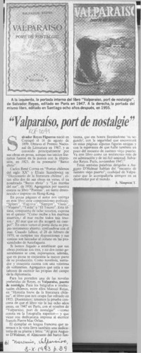 "Valparaiso, port de nostalgie"  [artículo] A. Simpson T.