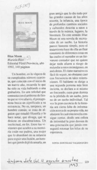 Blue moon  [artículo] Sonia González Valdenegro.