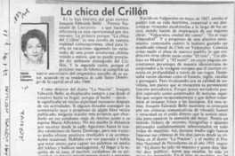 La chica del Crillón  [artículo] María Cristina Menares.