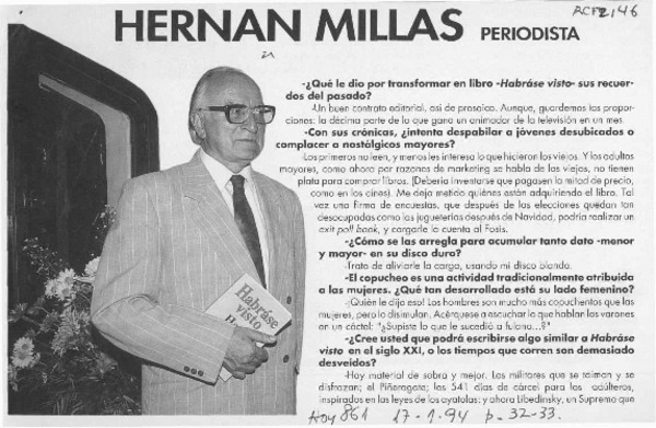 Hernán Millas periodista  [artículo].