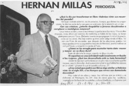 Hernán Millas periodista  [artículo].