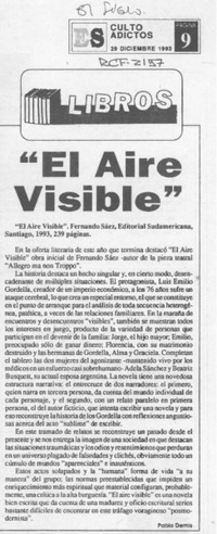 "El aire visible"  [artículo] Pablo Demis.