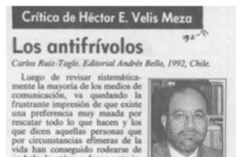 Los antifrívolos  [artículo] Héctor E. Velis Meza.
