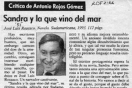 Sandra y la que vino del mar  [artículo] Antonio Rojas Gómez.