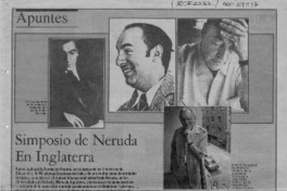 Simposio de Neruda en Inglaterra  [artículo] Florencia Varas.